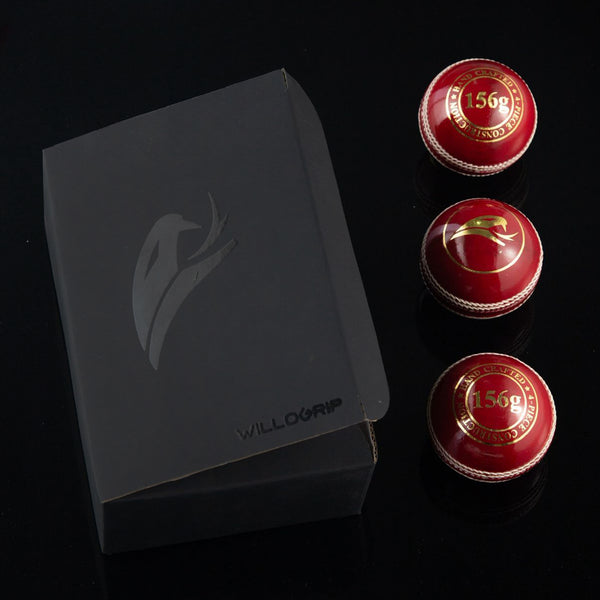 WilloGrip Leather Cricket Balls – 156g